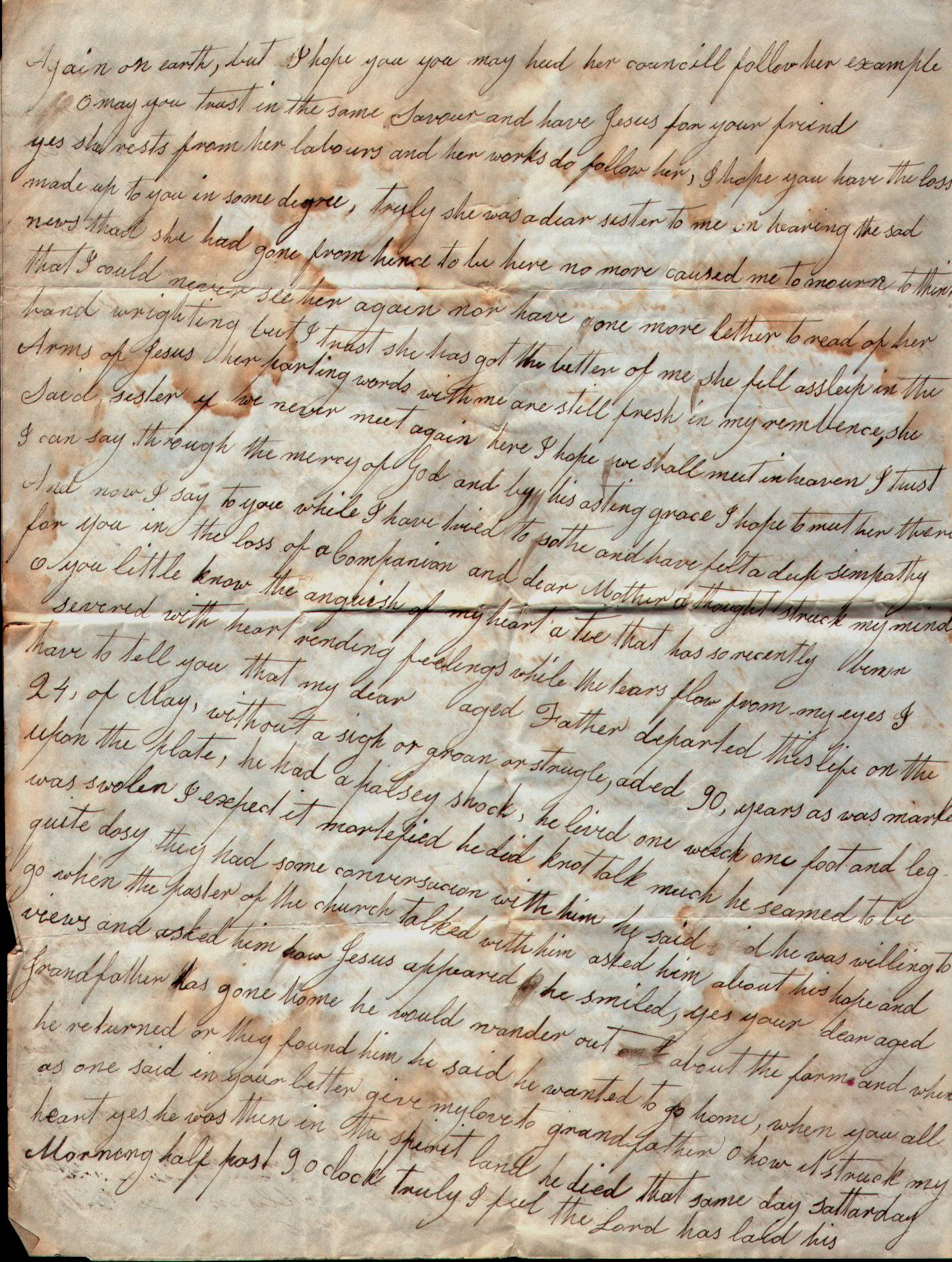 1851 Letter from Lydia (Stanton) Spicer - PG 2