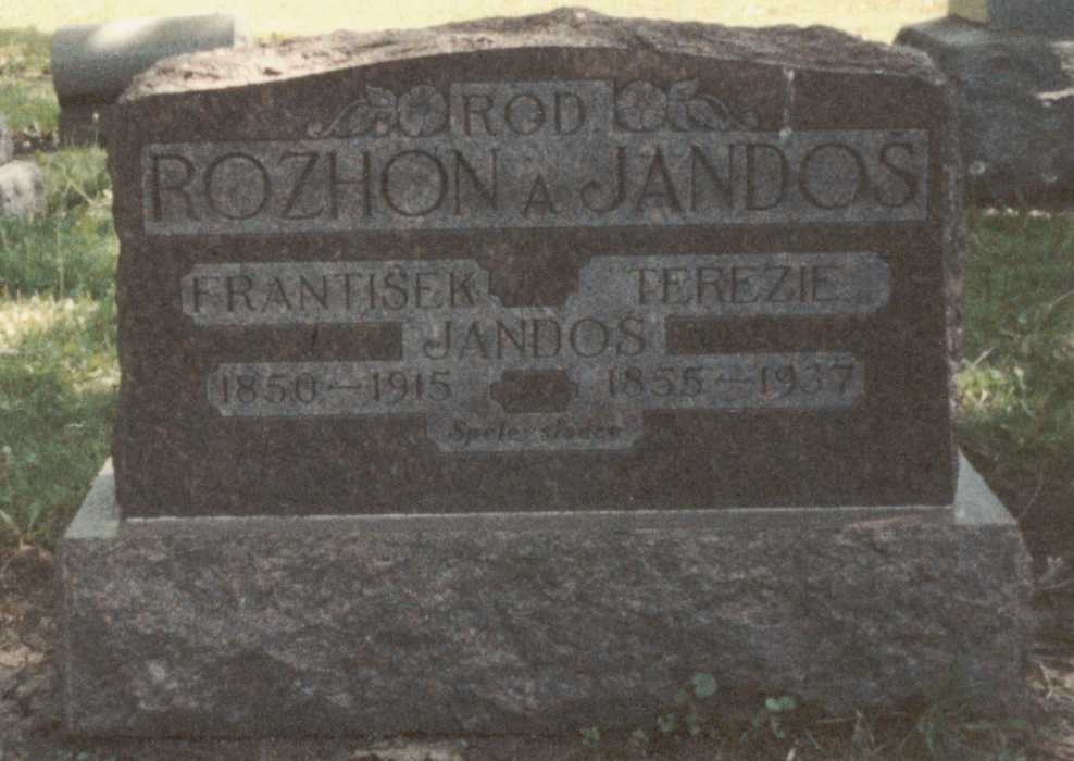 Gravestone in Bohemian National Cemetary, Chicago, Illinois