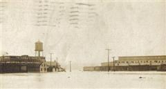 J.L. & H. Stadler Rendering and Fertilizer factory during the devastating flood of 1913 on the Cuyahoga River.