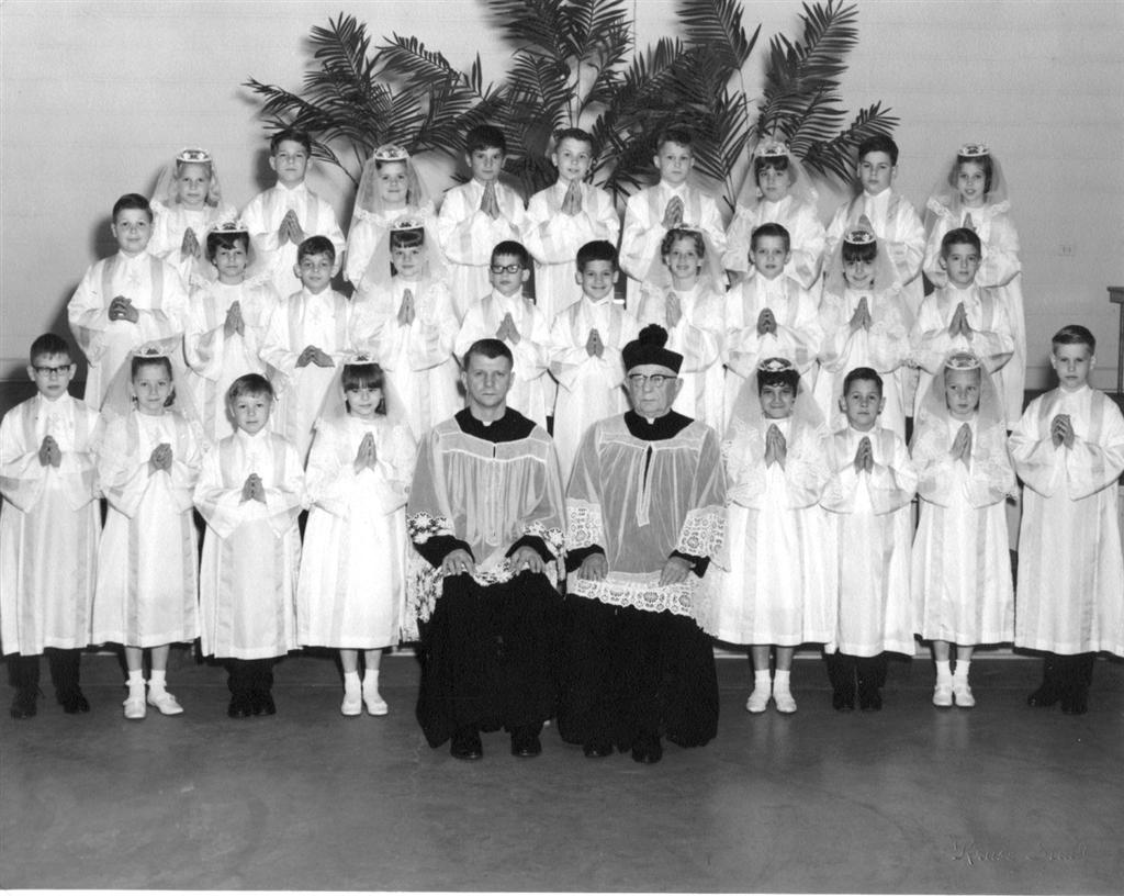 St. Barbara's 1968 Communion Class Made their First Holy Communion on May 12, 1968 (Source: SBC)