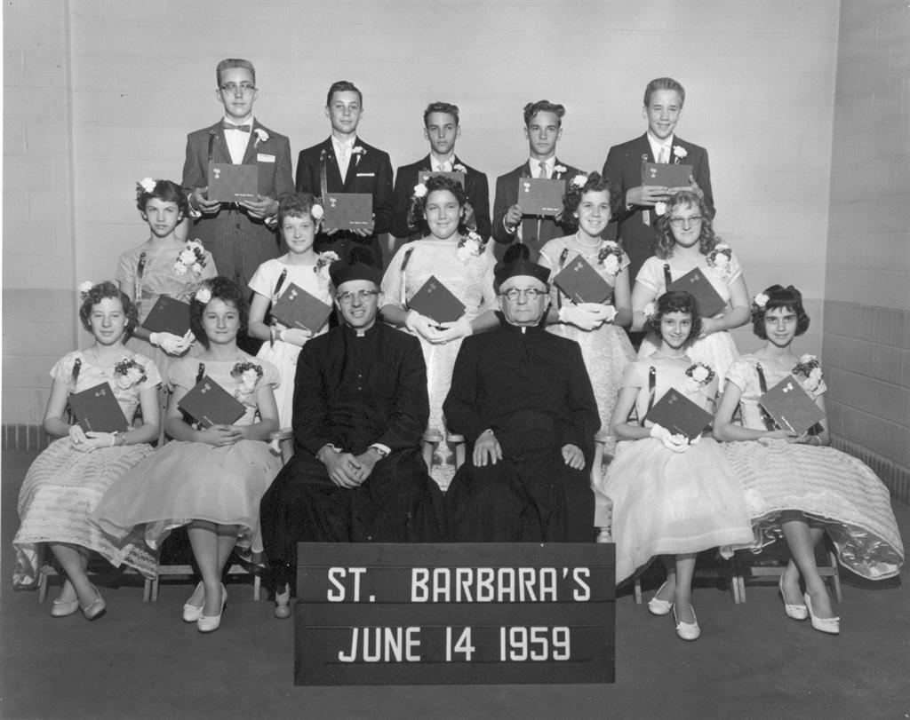 St. Barbara Elementary School 1959 - 8th grade graduation class(Source: SBC)