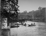 Boaters on Beyerle Lake - Late 1800's