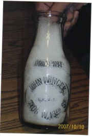 Wincek Milk Bottle(submitted by Walt Wincek)