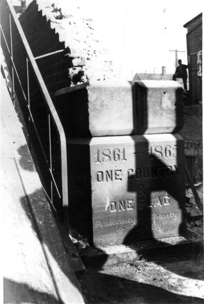 Image:Photo Brooklyn Post GAR hall cornerstone (Mar 21, 1944).jpg