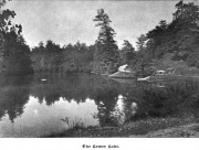 The Lower Lake - about 1888The lake was used for boating -- note one on the water and another being pulled up onshore. This area was later drained completely and the lake/pond no longer exists.
