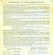 Medina Freeway notice (later called the Jennings Freeway)