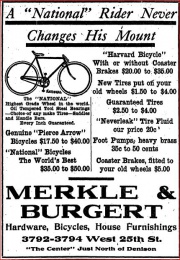 1908 newspaper ad