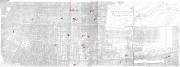 Map illustrating location of still existing Carriage Barns within the Brooklyn Centre area.