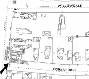 The Sheer Iron Works factory at the corner of W.25th and Forestdale Ave. (1896)